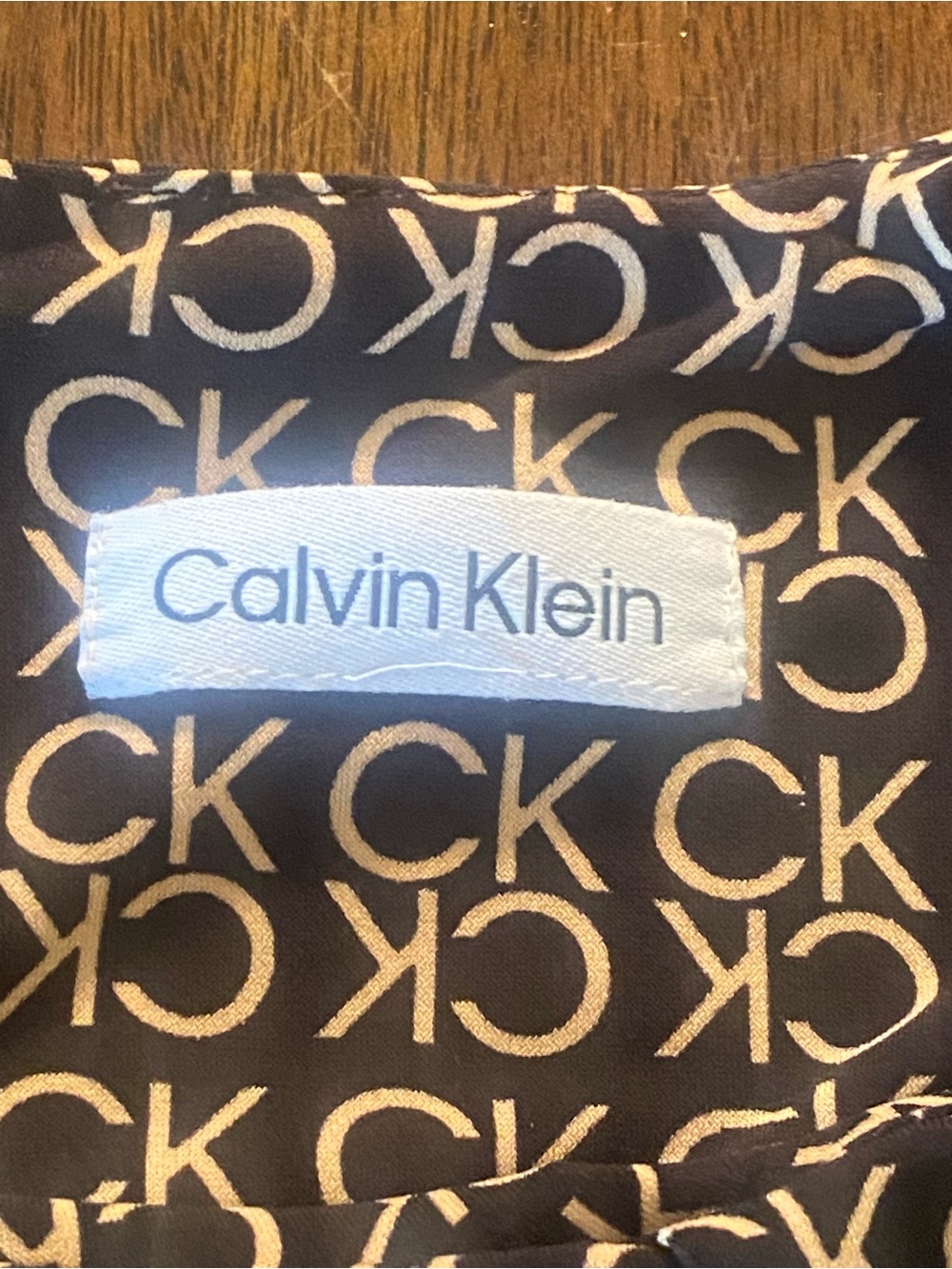 Calvin Klein CK Logo Cami Tank Top Womens Medium (8-10) sleeveless Black blouse - Picture 3 of 8